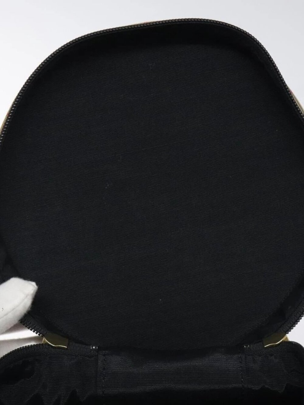 Burberrys Nova Check Hand Bag Canvas Beige Gold Auth 120481 - Picture 11 of 16